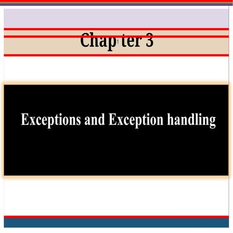 Java exception handling ppt | PDF