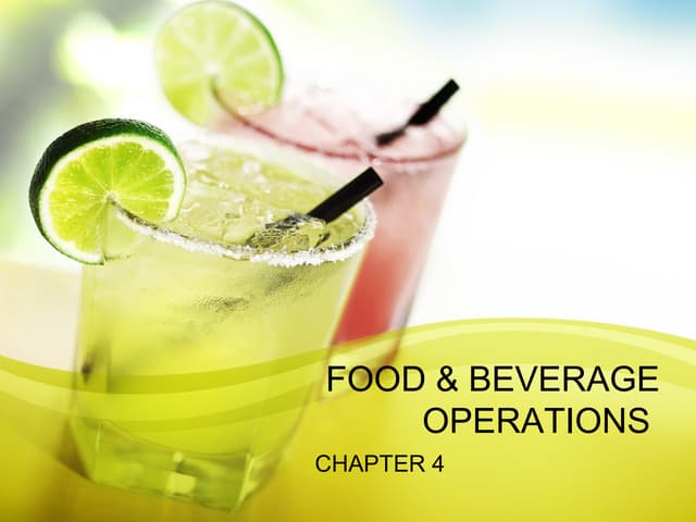 Chapter 3   food & bev