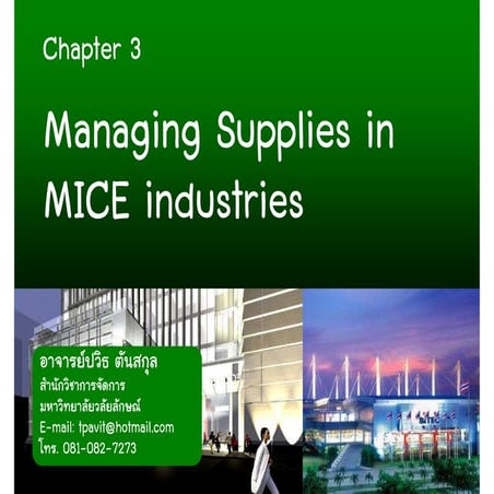 Chapter 3   managing supplier in mice industry
