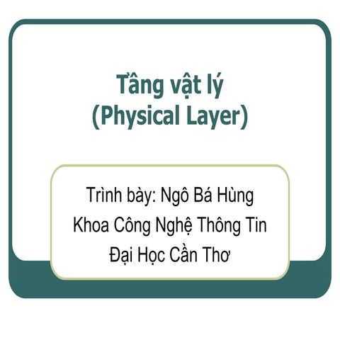 Chapter3 physical layer