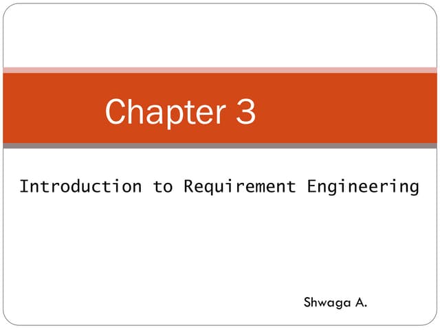 Requirements Engineering about one of requirement engineering process