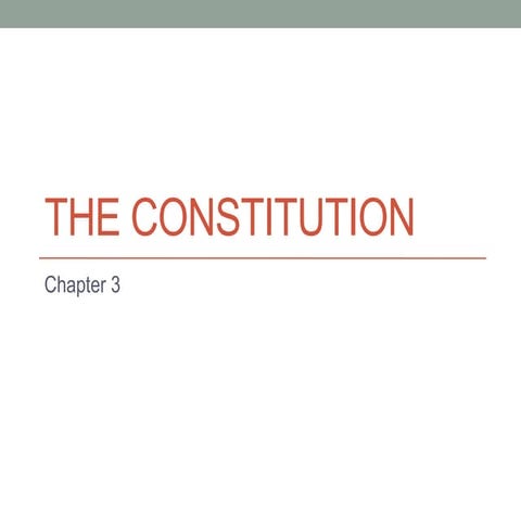 Chapter 3   The Constitution