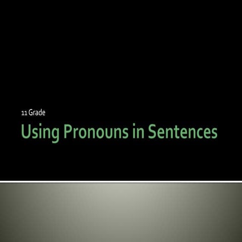 Chapter 3   using pronouns in sentences