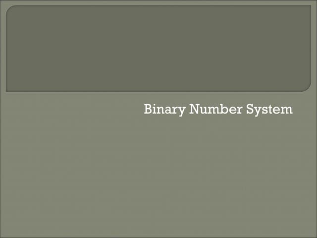  binary number system