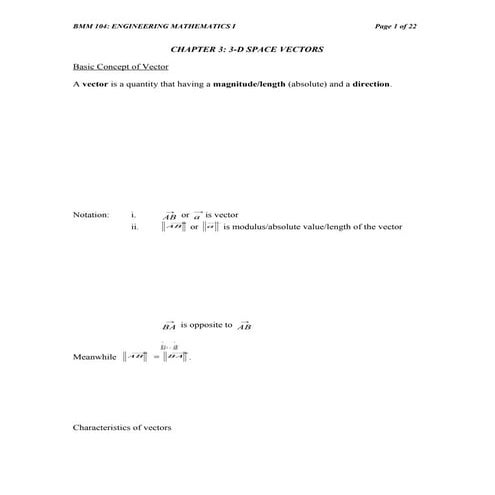 Chapter 3( 3 d space vectors)