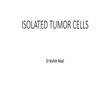 Chapter 33 isolated tumor cells | PPTX