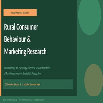 Comprehensive Insights into Rural Consumer Behaviour and Marketing ...