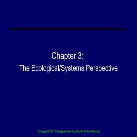 Unit 3: Ecological Systems Prespective