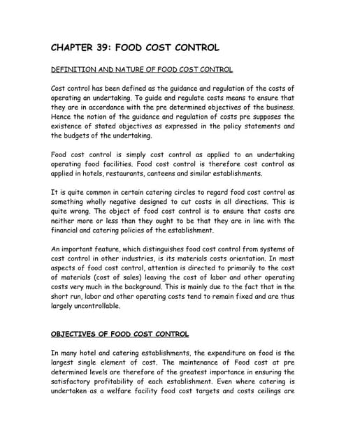 Food cycle or food and beverages service cycle | PPTX