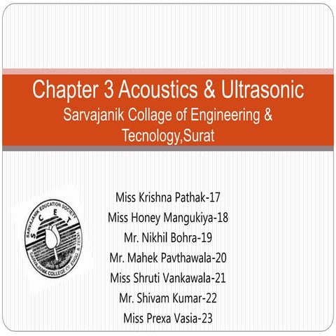 Chapter 3 acoustics &amp; ultrasonic