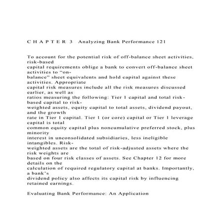 Measuring and Evaluating the Performance of Banks and Their Principal ...