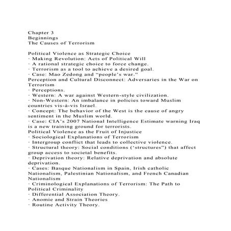 Lecture 8 - Terrorism, radicalisation and political violence | PDF