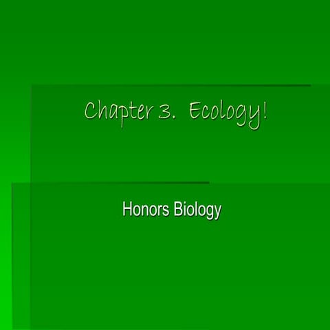 Chapter 3 biosphere and ecology