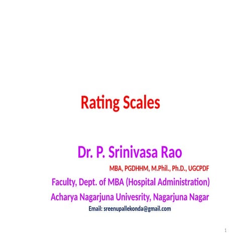 Measurement B Rating Scales, q sort and MDS