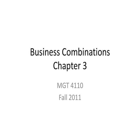 Chapter 3 business combinations