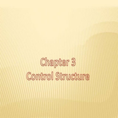 Control Structures in C | PPTX