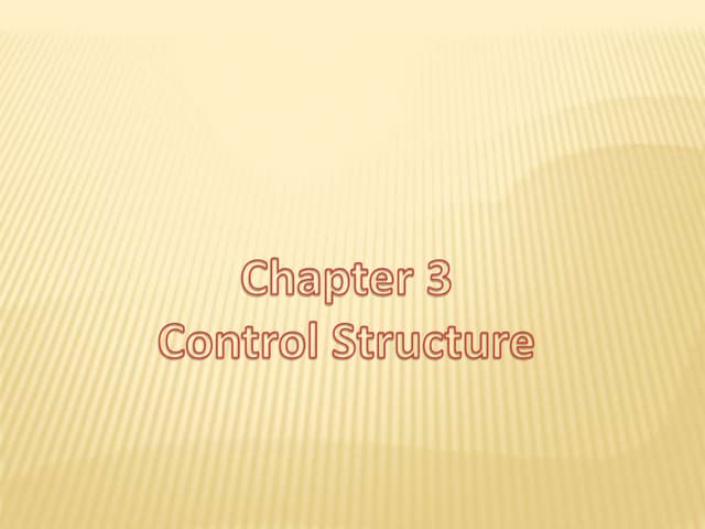 Control Structures in C