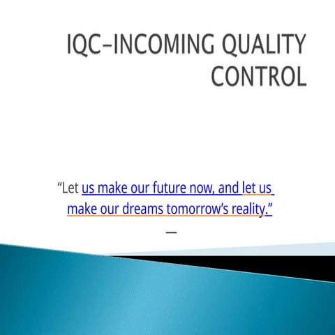 Chapter 3  coming  quality control in material