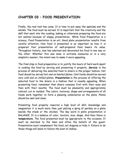 Basic principles of platter presentation | PPT