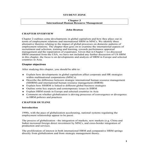 Chapter 3 international human resource management