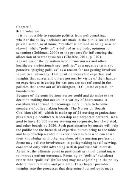 Chapter 3 ▶ IntroductionIt is not possible to separate politic.docx
