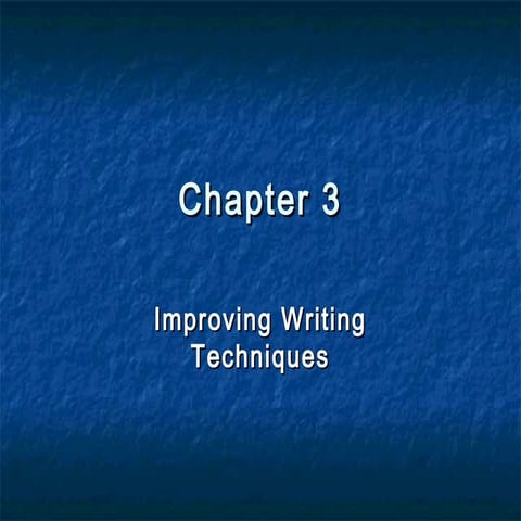 Business Communications Chapter 3 notes