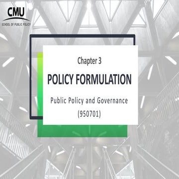 Chapter 3 policy formulation