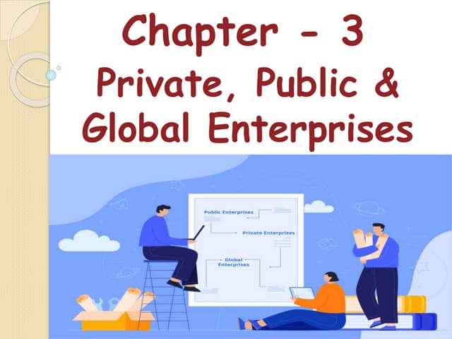 Chapter 3 Private, Public and Global Entreprises