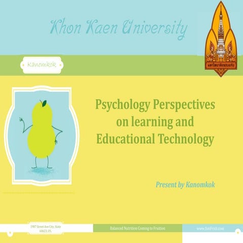 Chapter 3 psychology perspectives  on learning and educational technology