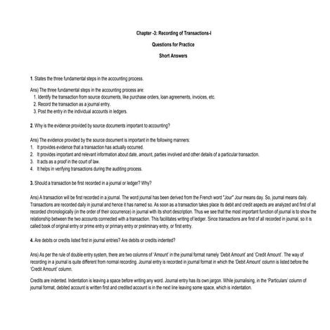 Chapter 3 recording of transaction i | PPT