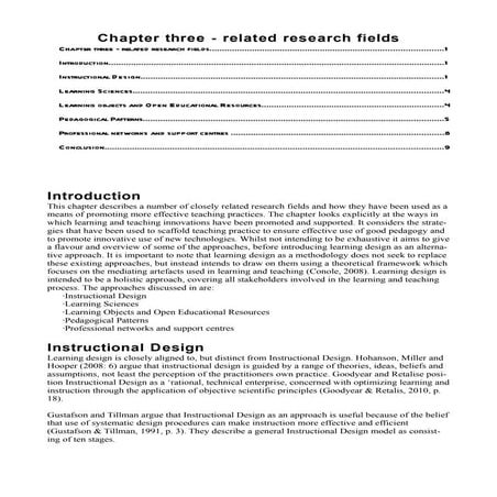 Chapter 3 related research fields