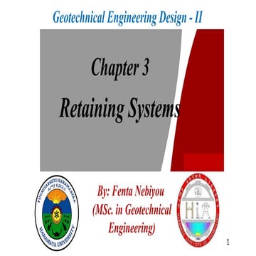 Chapter 3 Retaining wall and Retaining Systems.pptx