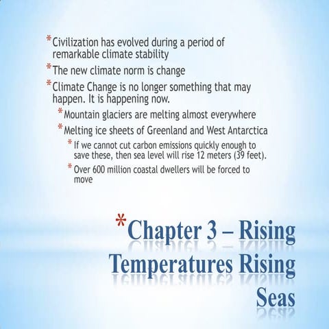 Chapter 3 rising temperatures rising seas