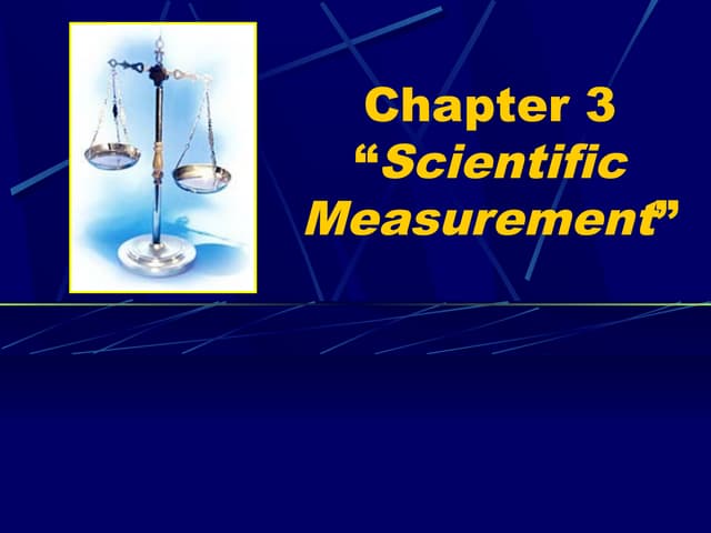 Chemistry - Chp 3 - Scientific Measurement - PowerPoint