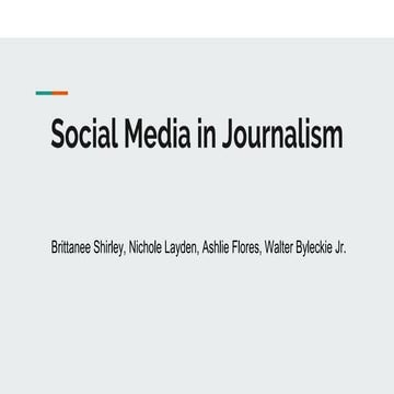 Chapter 3 social media in journalism