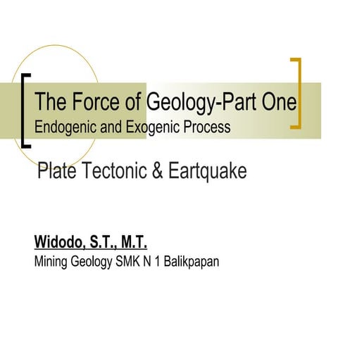 Chapter 3 the force of geology 1 meeting