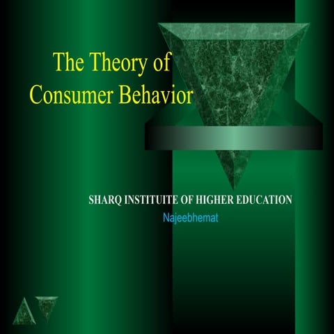 Chapter 3  theory of consumer behavior