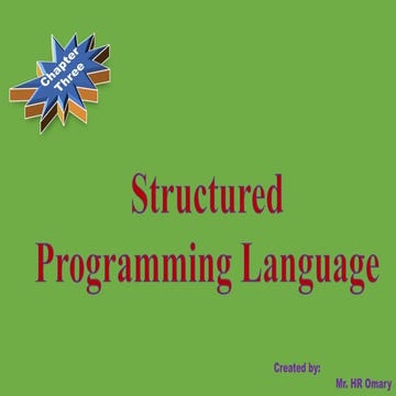 Structured programming language students notes | PDF
