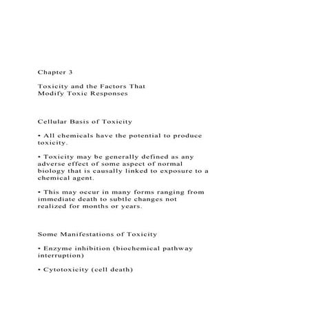 Chapter 3Toxicity and the Factors That Modify Toxic .docx