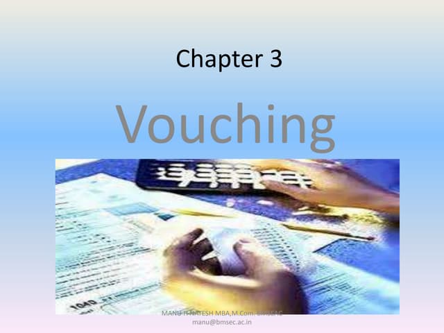 Chapter 3 vouching
