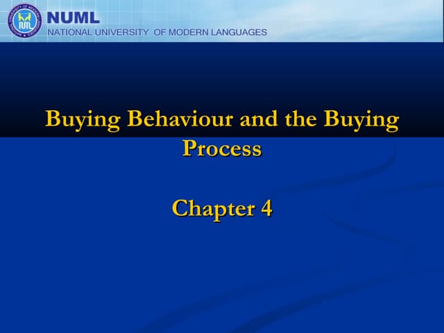 Personal Selling: Chapter 4