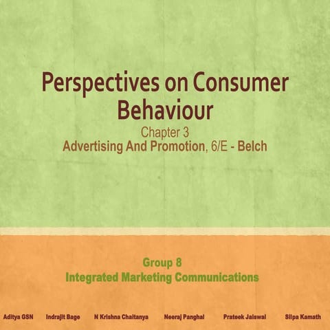 Perspectives on Consumer