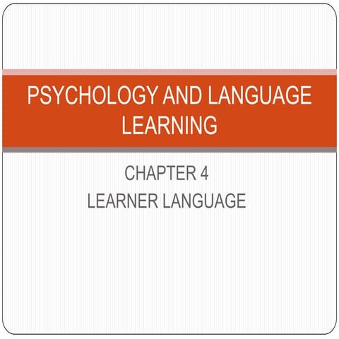Learner Language