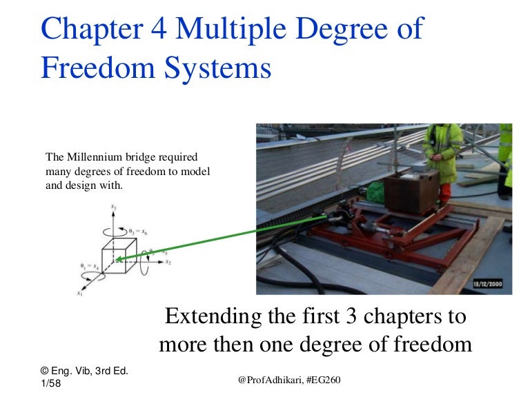 Dynamics of multiple degree of freedom linear systems