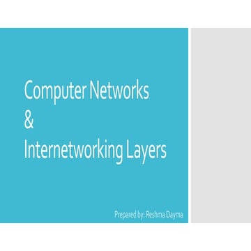 Network Layer | PPTX | Computer Networking | Computing