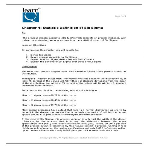 6 Sigma - Chapter4