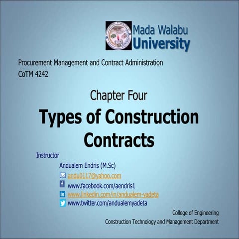 Chapter 4- Contract Management