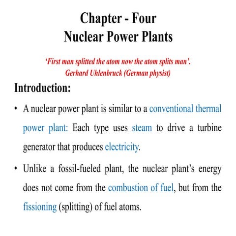 Nuclear Energy or Nuclear power conversion Technology