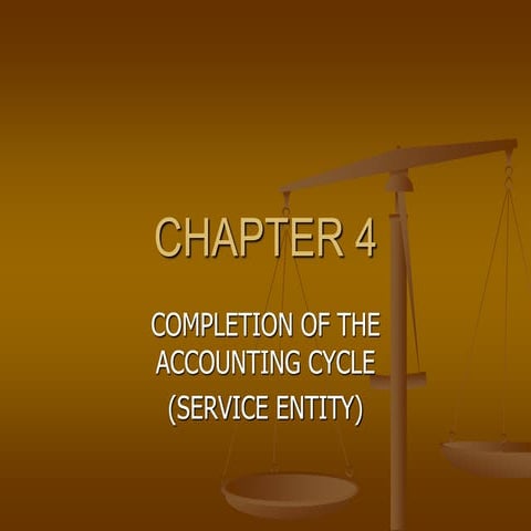Completion of the Accounting Cycle for Service Entity