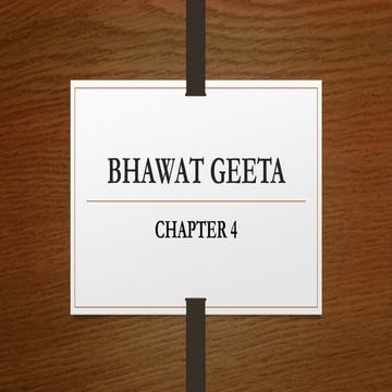 Bhagwat Geeta chapter-4 Transcendental Knwoledge